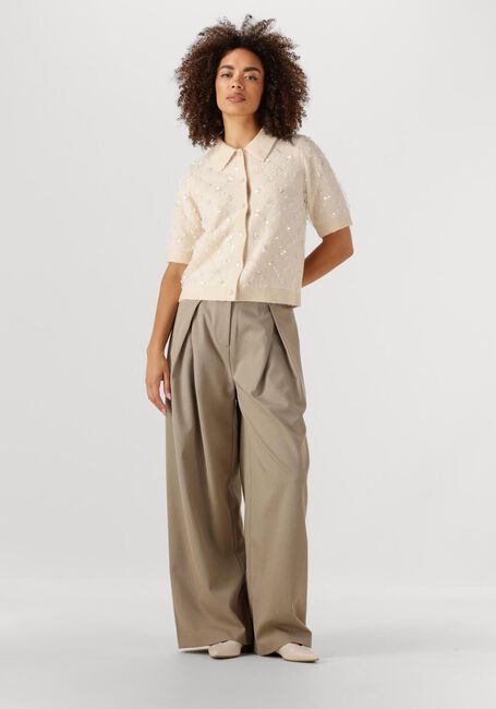 Ecru Y.A.S. Vest YASMERILLA SS KNIT CARDIGAN - large