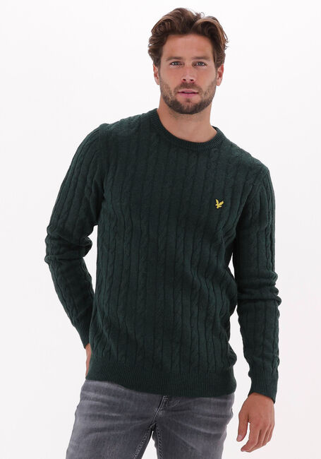 Groene LYLE & SCOTT Trui CABLE JUMPER - large