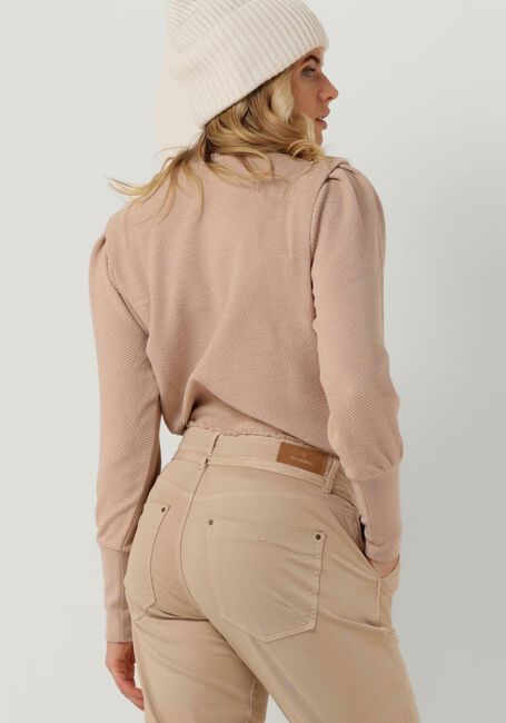 Lichtroze SUMMUM Trui SWEATER LUREX WAFFLE JERSEY - large