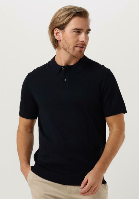 SELECTED HOMME Polo SLHTOWN SS KNIT POLO B Bleu foncé - large