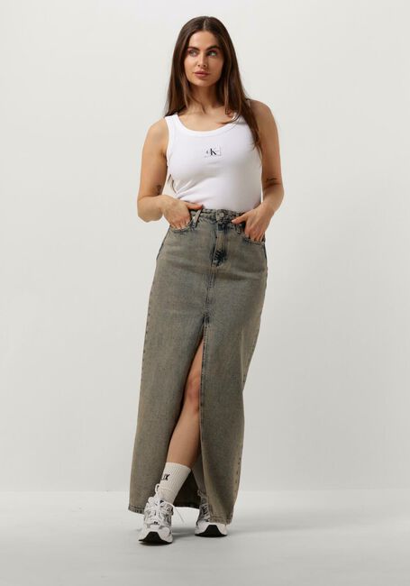 CALVIN KLEIN Jupe maxi FRONT SPLIT MAXI DENIM SKIRT Bleu clair - large