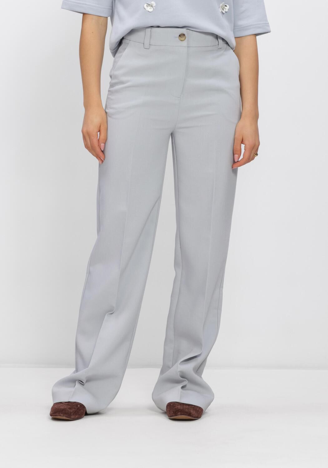 Blauwe MODSTR&Ouml;M Wijde broek GALE PANTS - large