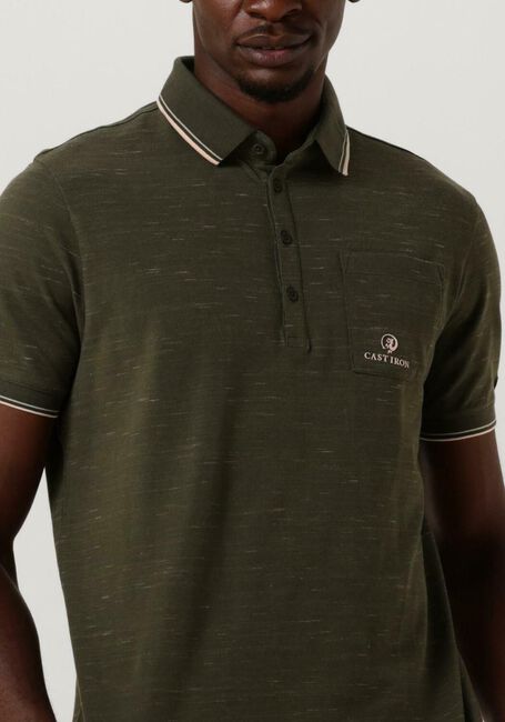 CAST IRON Polo SHORT SLEEVE POLO INJECTED COTTON PIQUE en vert - large