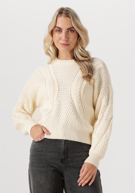Creme ROUGE EDIT Trui ROUMICALA LS O-NECK KNIT - large