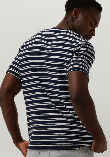 SCOTCH & SODA T-shirt STRUCTURED STRIPE POCKET T-SHIRT Bleu foncé - large