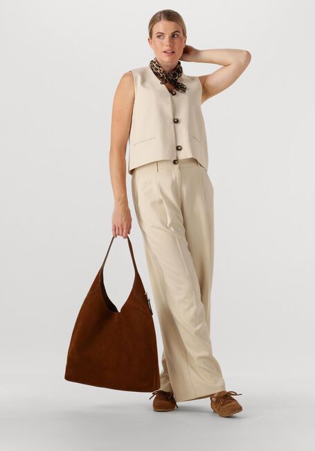 Gebroken wit MSCH COPENHAGEN Wijde broek MSCHROSINA MICHELLE HW PANTS - large
