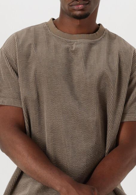 ANERKJENDT T-shirt AKVILLADS CORDUROY S/S TEE en taupe - large