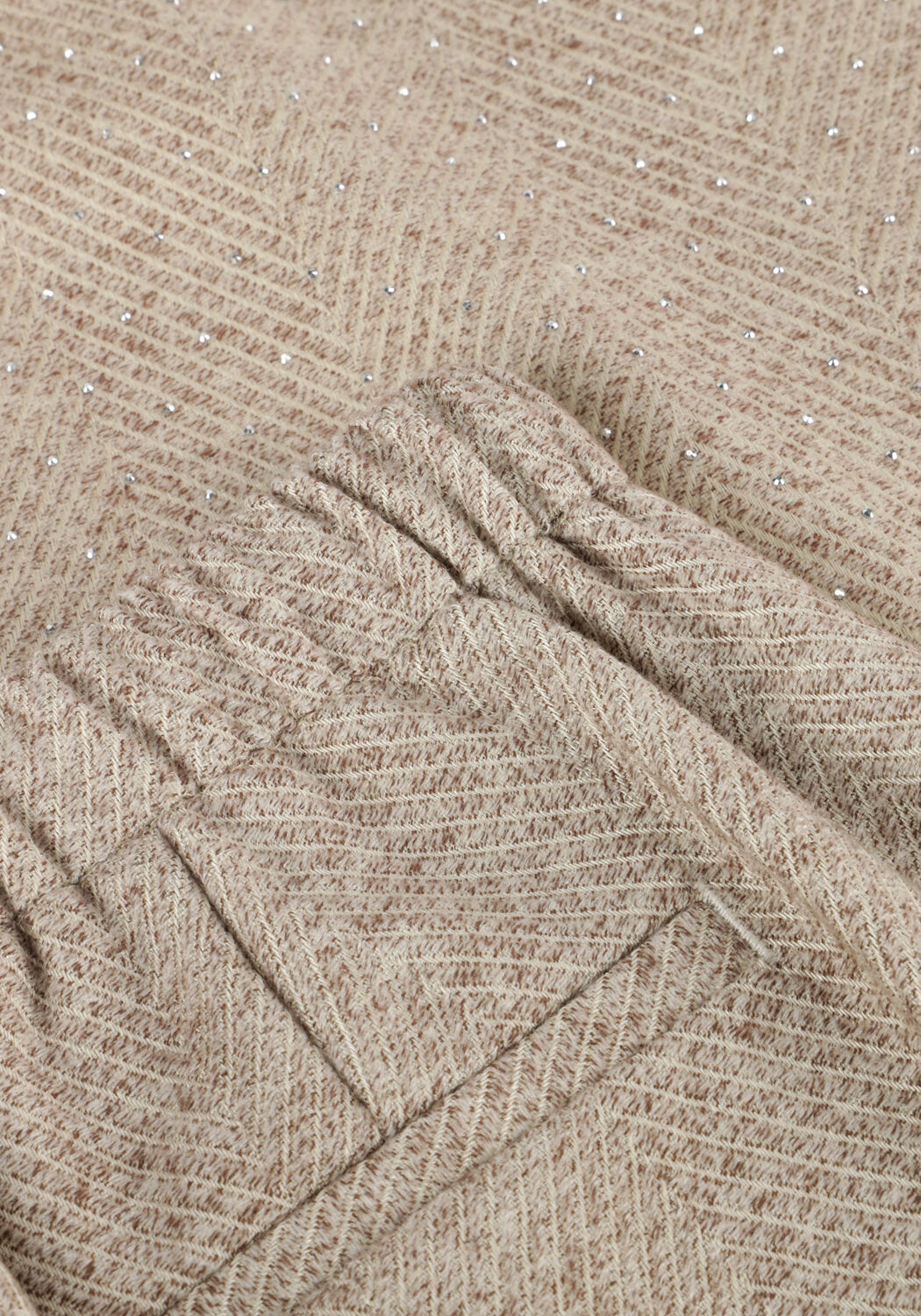 Beige NUKUS Joggingbroek VERA PANTS STRASS - large