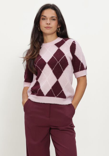 Y.A.S. Haut YASJOHI SS WOOL BLEND PULLOVER en rose - large