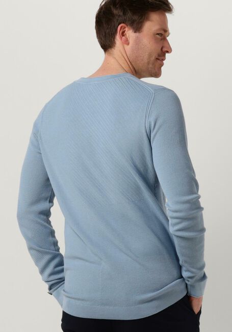 Lichtblauwe CAST IRON Trui CREWNECK COTTON MODAL - large