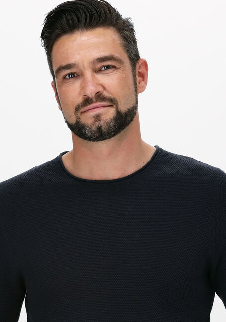 Donkerblauwe SELECTED MEN Trui ROCKY CREW NECK B WEBS - large