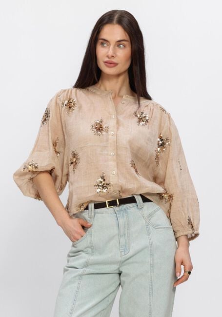 NUKUS LYNN BLOUSE PAILLET Blouses en beige - large