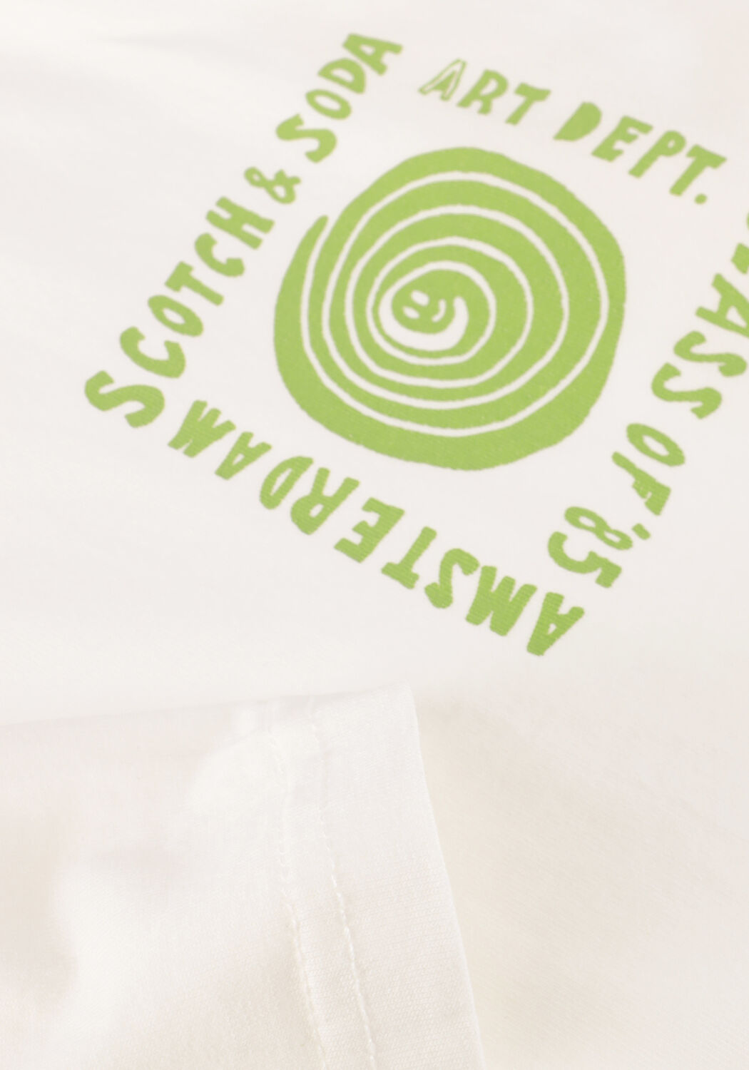 SCOTCH & SODA T-shirt RELAXED-FIT WASHED ARTWORK T-SHIRT en blanc - large