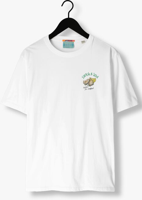 Witte SCOTCH & SODA T-shirt FRONT BACK ARTWORK T-SHIRT - large