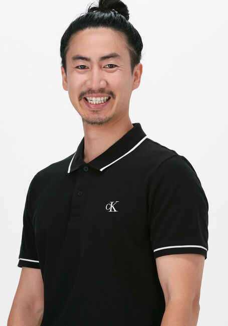 Zwarte CALVIN KLEIN Polo TIPPING SLIM POLO - large