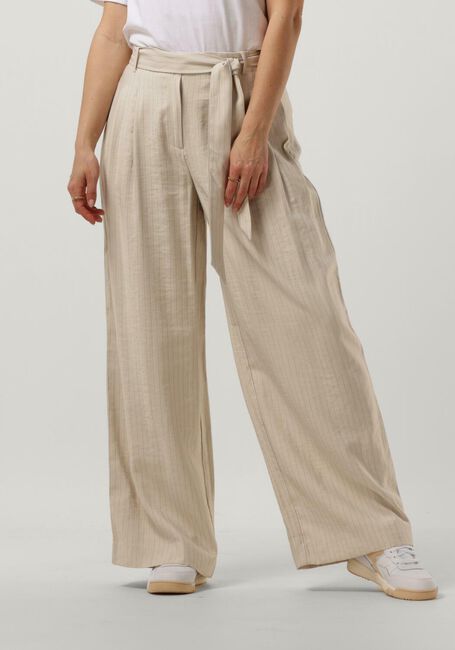 MSCH COPENHAGEN Pantalon large JOANITA PANTS STP en beige - large
