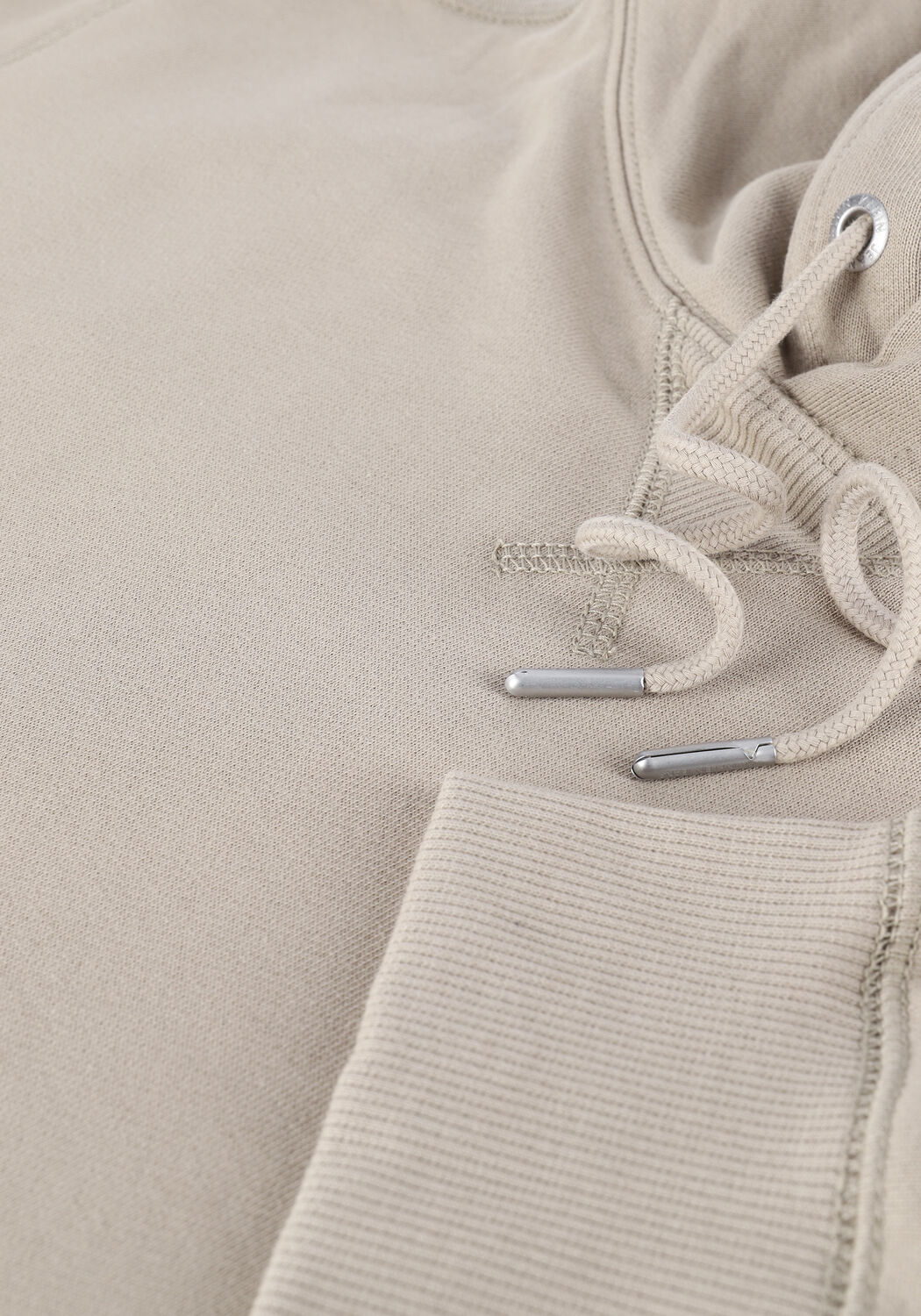 Beige CALVIN KLEIN Sweater MONOGRAM SLEEVE BADGE HOODIE - large
