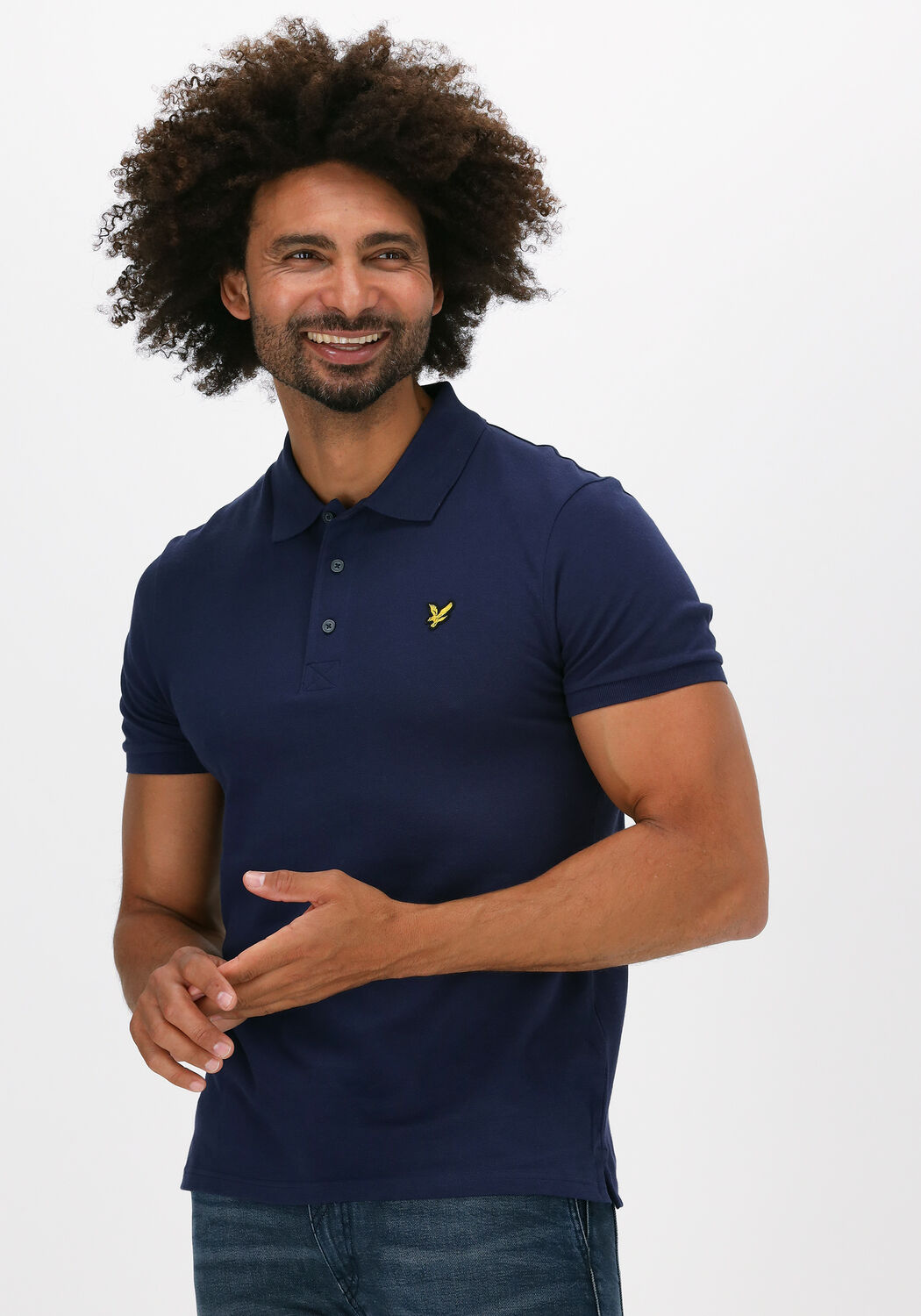 Lyle and scott polo blauw 2025