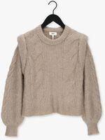 Taupe OBJECT Trui PEACHES KNIT PULLOVER