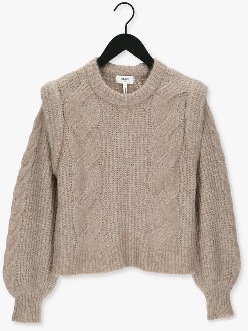 OBJECT Pull PEACHES KNIT PULLOVER en taupe - large