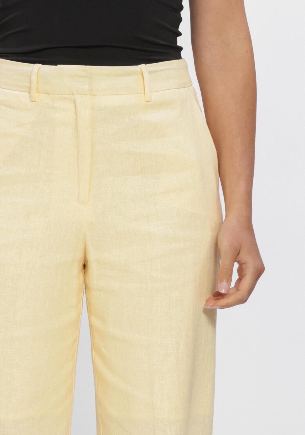 SELECTED WOMEN Pantalon SLFWIDE MARLIE HW PANT en jaune - large