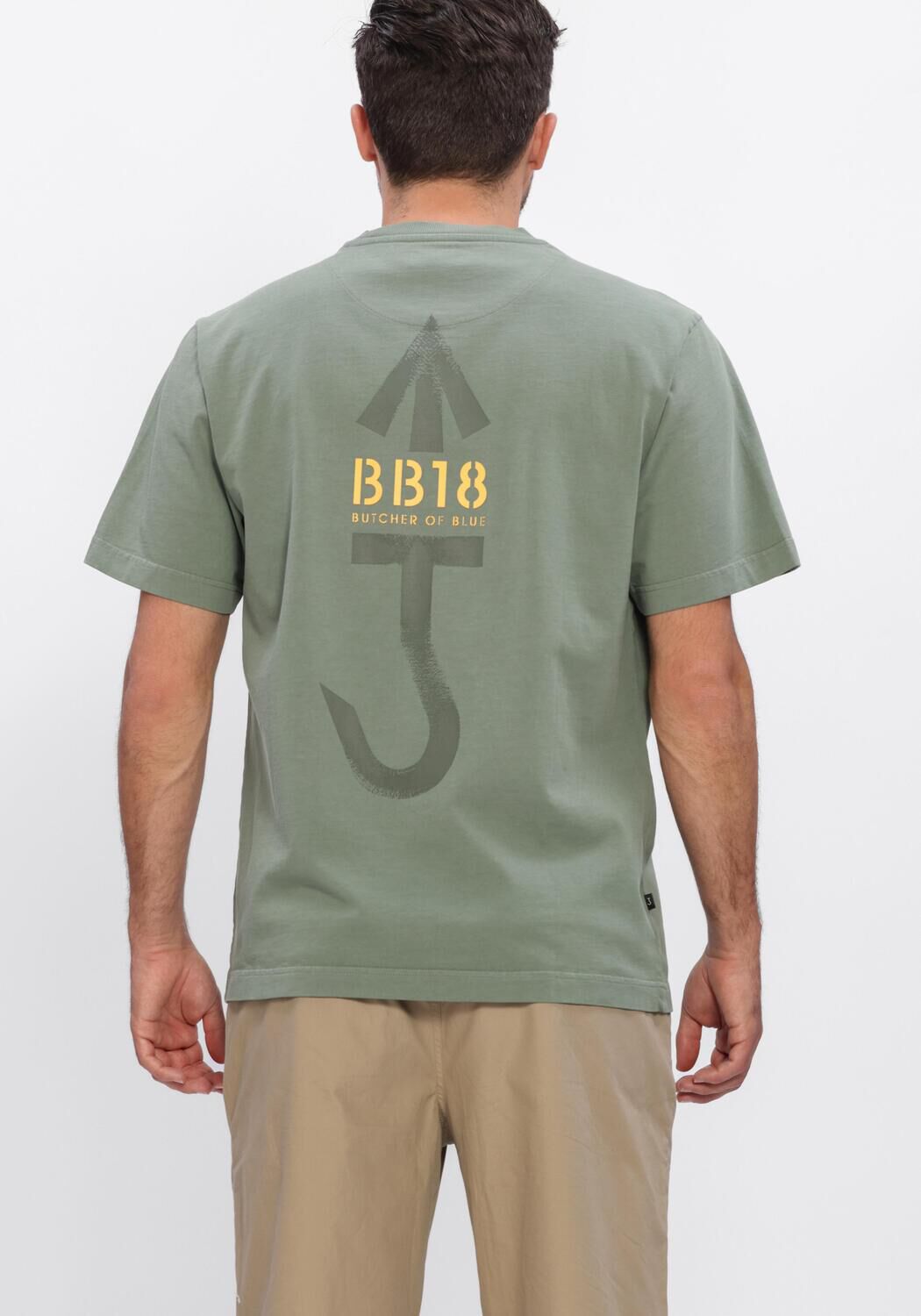 Groene BUTCHER OF BLUE T-shirt ARMY CARLOW LOOSE TEE - large