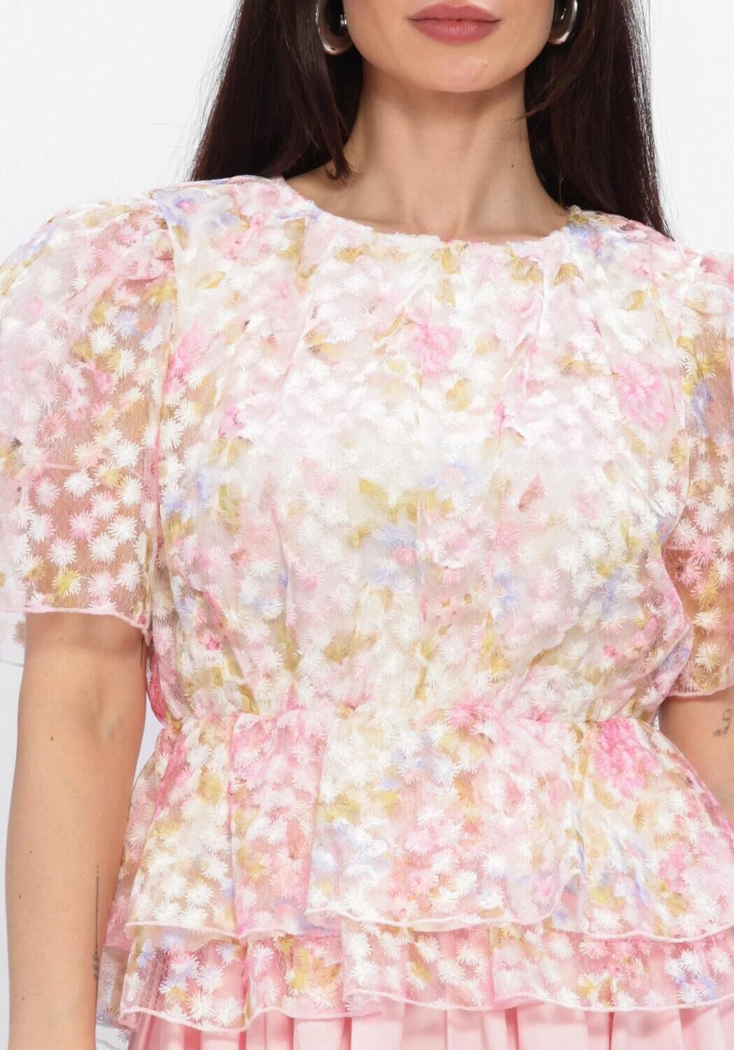 Y.A.S. YASLEANNA SS TOP NEW S. Hauts & T-shirts en rose - large