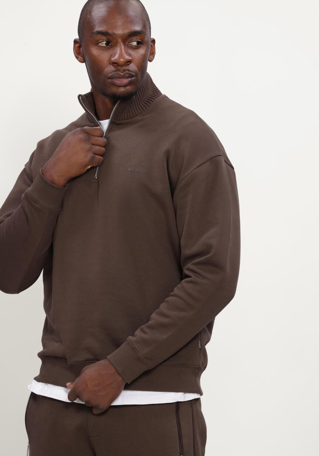 Bruine GENTI Sweater HALF ZIP SWEAT - large