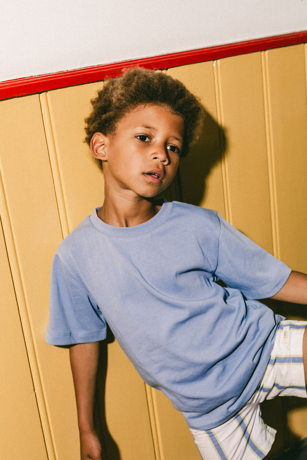 Lichtblauwe Labo de Colores T-shirt BARI 1 - large