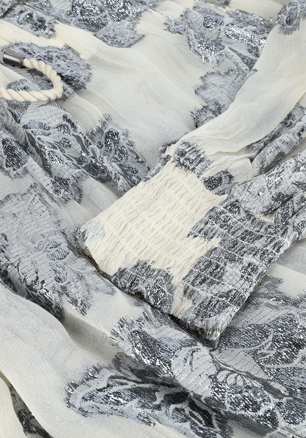 SUMMUM TOP LUREX FLOWER Blouses Blanc - large