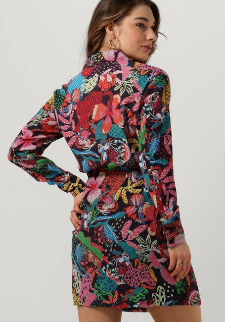 Multi ALIX THE LABEL Mini jurk LADIES WOVEN WILD PRINT CRINKLE DRESS - large