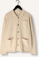 SELECTED MEN Gilet SLHMIKE LIGHT LS KNIT RELAXED POLO CARDIGAN en beige SELECTED MEN Gilet SLHMIKE LIGHT LS KNIT RELAXED POLO CARDIGAN en beige - medium