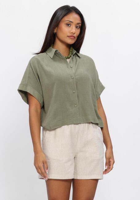 SELECTED WOMEN SLFVIVA SS CROPPED SUN SHIRT Blouses en vert - large