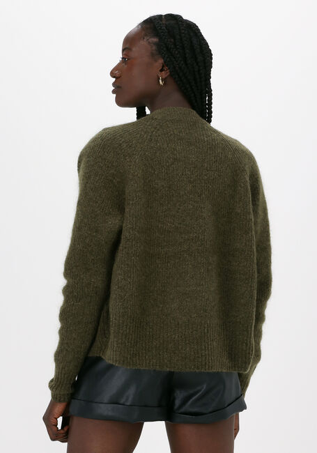 SECOND FEMALE Spencer BROOKY KNIT BOXY CARDIGAN Vert foncé - large