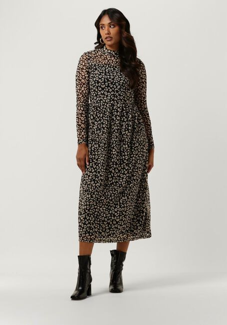 OBJECT Robe midi MARIANN L/S DRESS en noir - large