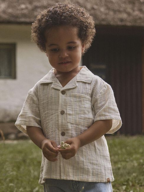 Witte LIL' ATELIER Casual overhemd NMMHAGI SS LOOSE SHIRT LIL - large