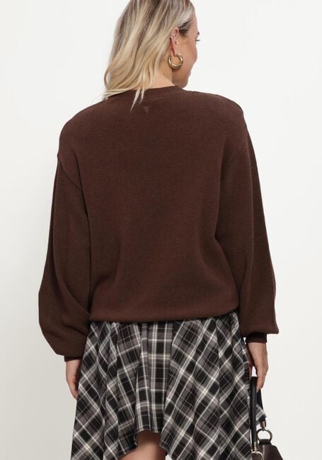 ALIX THE LABEL LADIES KNITTED SHOULDER PADS PULLOVER Pulls & Gilets en marron - large