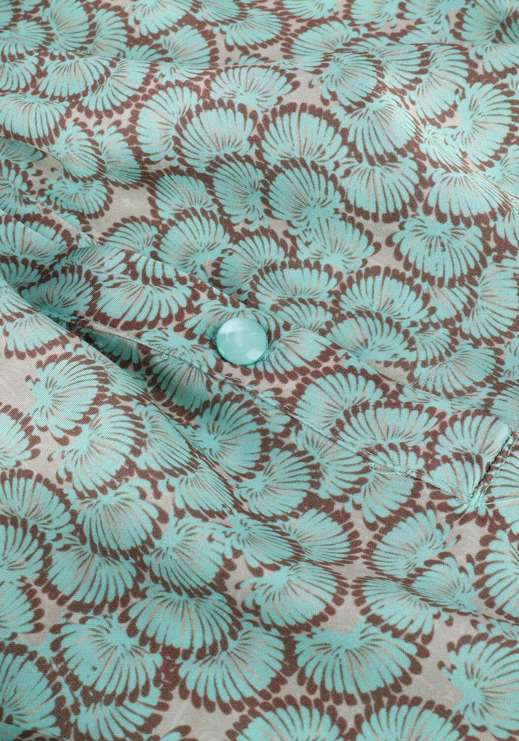 Groene SUMMUM  TOP BALLOON SLEEVES ALL OVER P - large