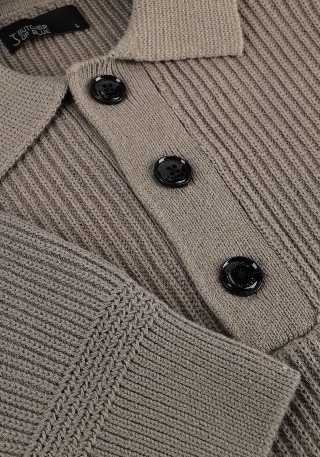 BUTCHER OF BLUE Pull GALWAY POLO LS en vert - large