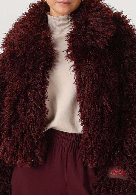 HARPER & YVE Manteau en fausse fourrure STACY-JA Bordeaux - large