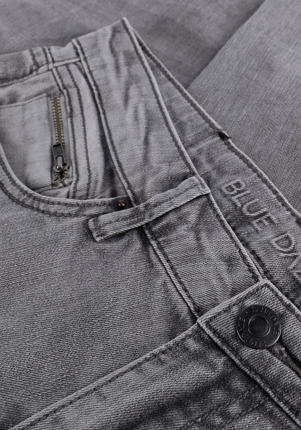 Grijze SUMMUM Slim fit jeans TAPERED JEANS HAKA BLACK DENIM - large