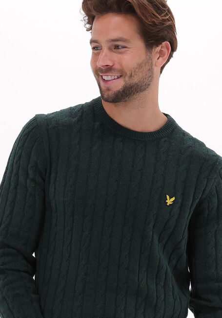 Groene LYLE & SCOTT Trui CABLE JUMPER - large