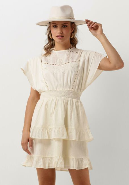 SCOTCH & SODA Mini robe MINI DRESS WITH BRODERIE ANGLAISE Blanc - large