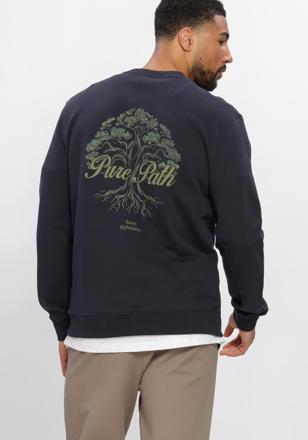 PURE PATH Chandail ROOTED TREE Bleu fonc&eacute; - large