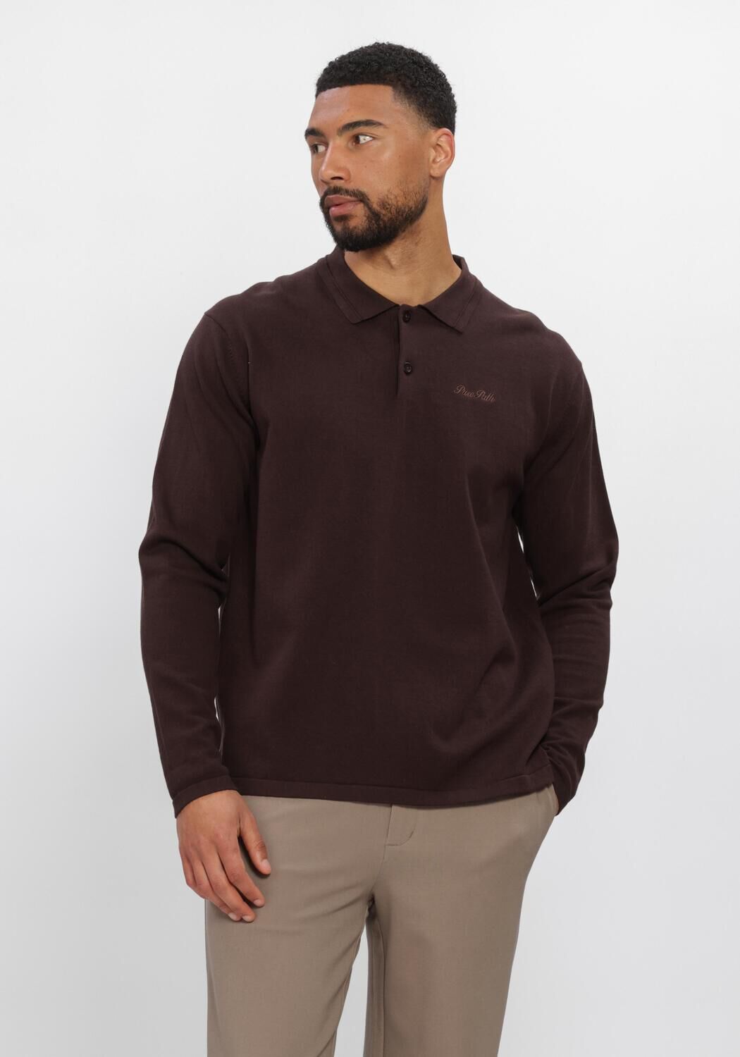 Bruine PURE PATH Polo LIGHT WEIGHT KNIT - large