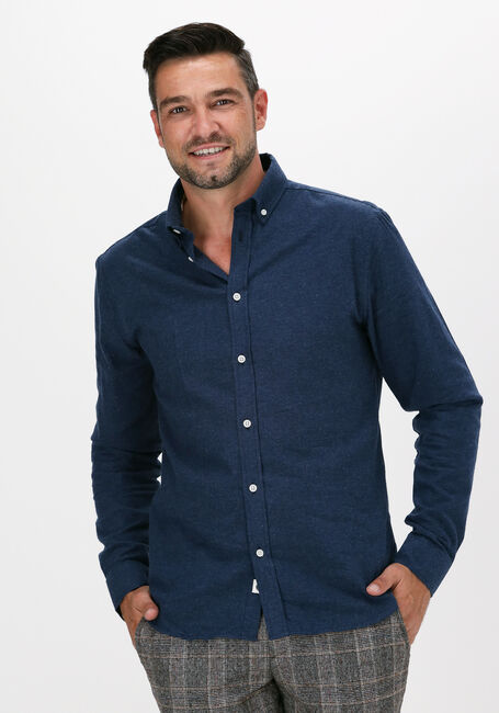 Blauwe ANERKJENDT Casual overhemd AKKNORAD MELANGE SHIRT - large