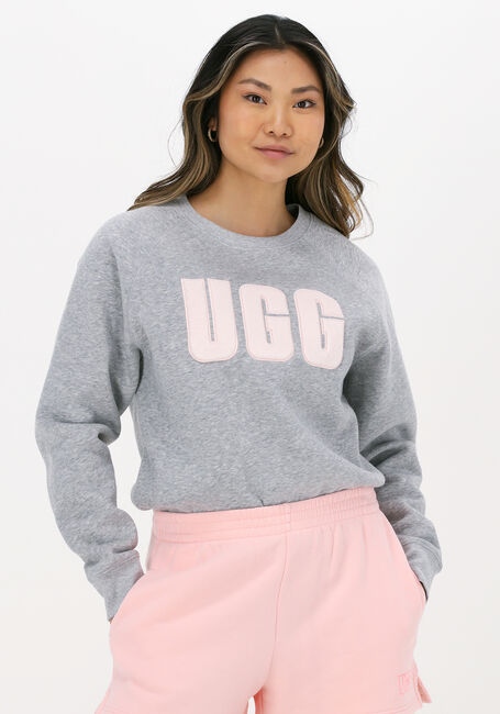 Grijze UGG Sweater W MADELINE FUZZY LOGO CREWNECK - large