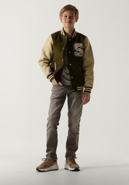 Bruine SCOTCH & SODA Jack WOOL COLLEGE JACKET WITH LEATHER SLEEVES - large