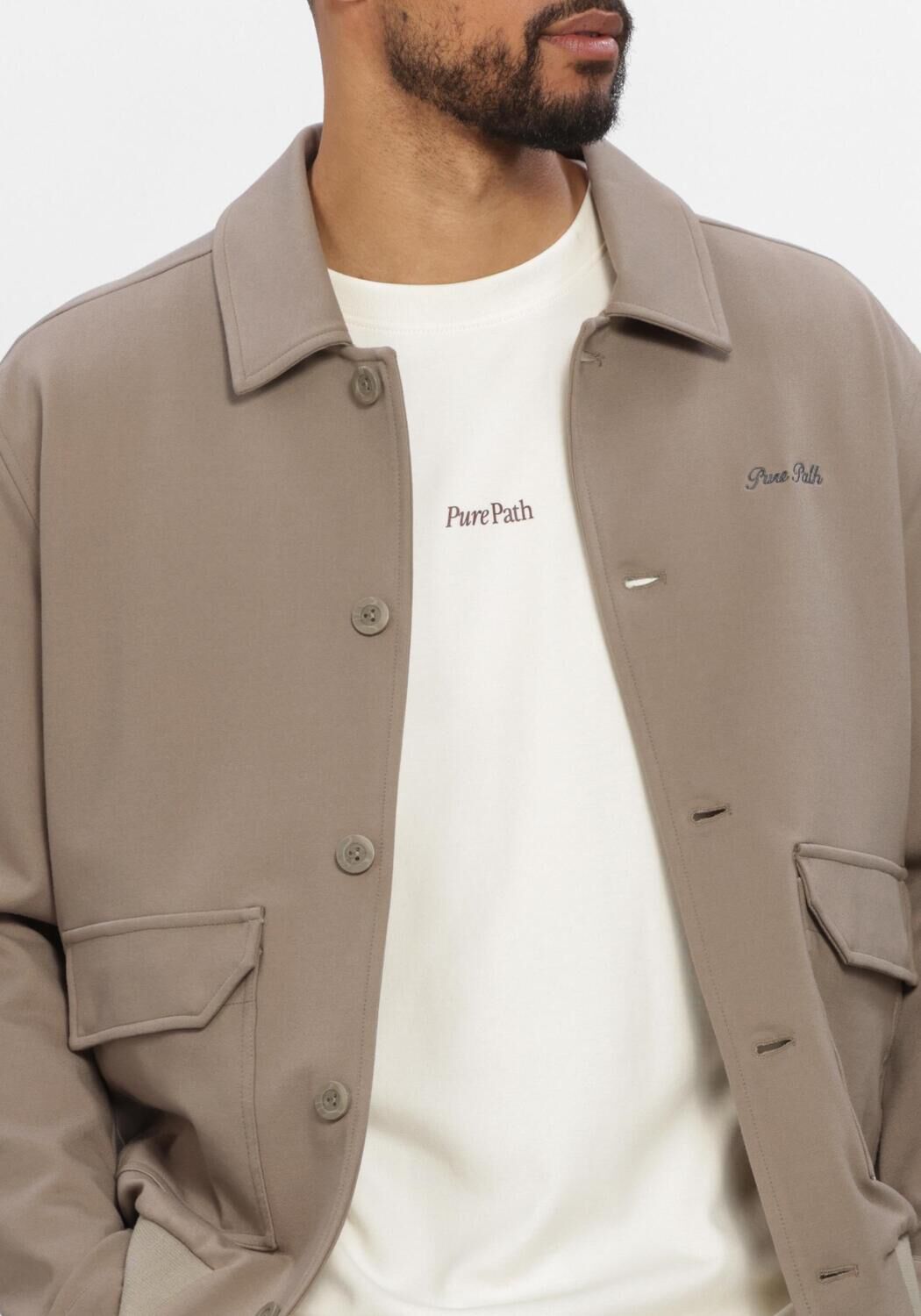 PURE PATH Surchemise PUNTA en taupe - large