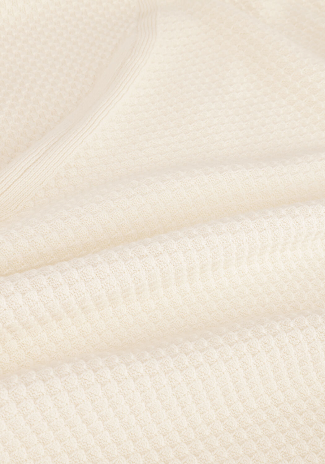 TOMMY HILFIGER Pull OVAL STRUCTURE CREW NECK en beige - large